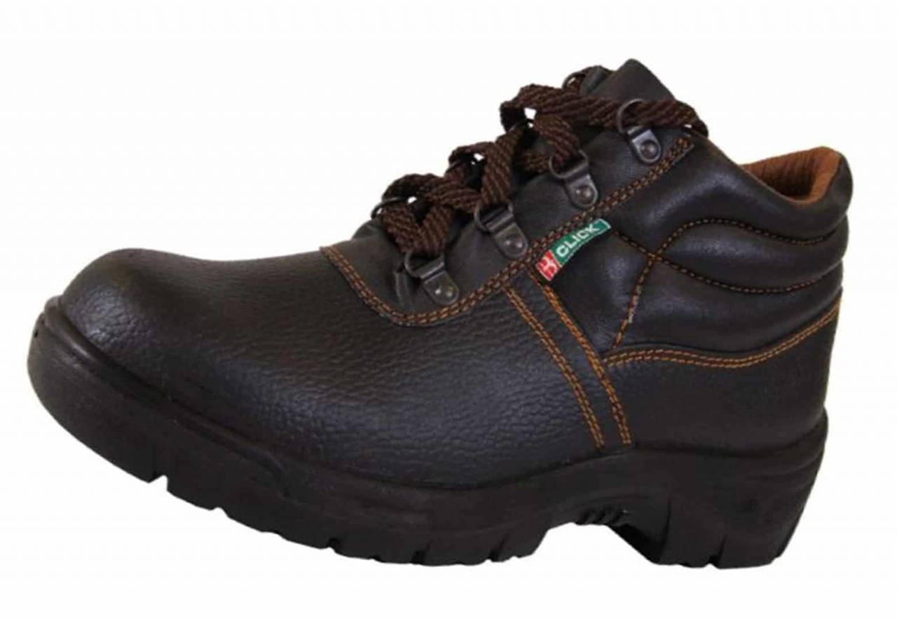 Black Leather Steel Toecap & Steel Midsole Chukka Boots | TFC